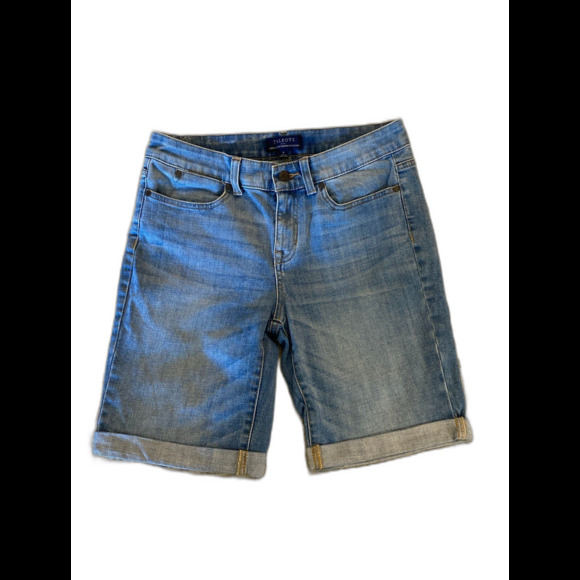 Talbots Shorts Simply Flattering 5 Pocket Size 4 + Stretch Cuffed Denim Walking - Picture 1 of 12